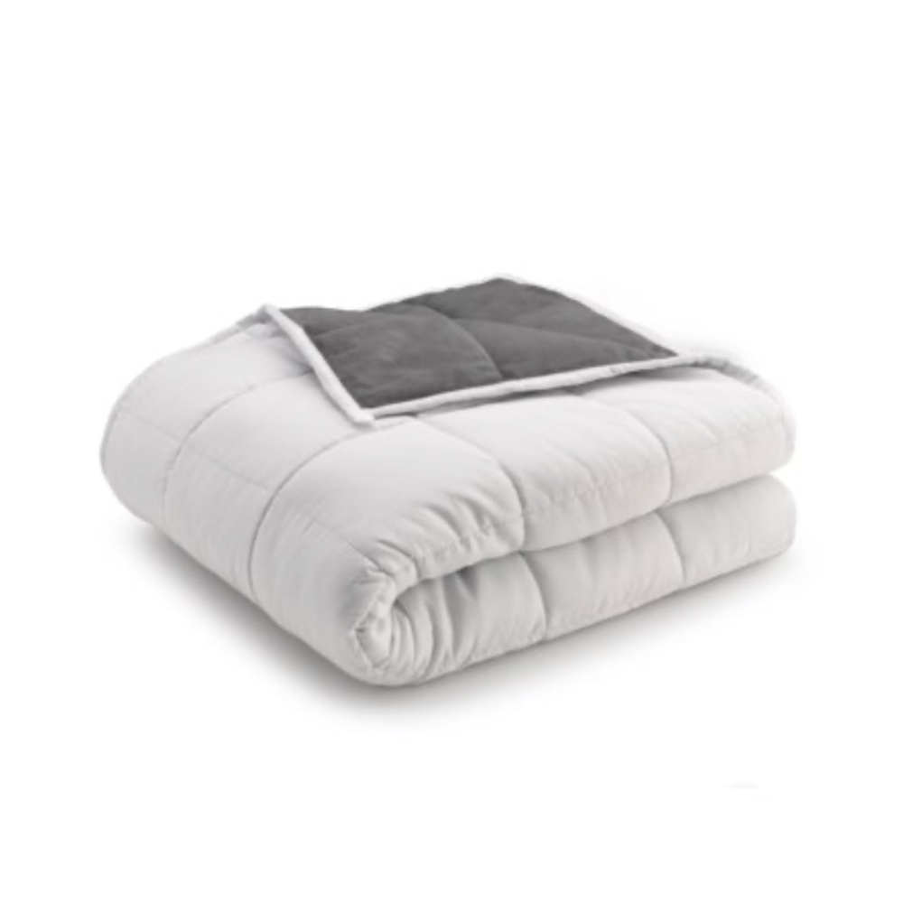 Ella Jayne Reversible Anti-Anxiety 15lb Weighted Blanket - Grey/White